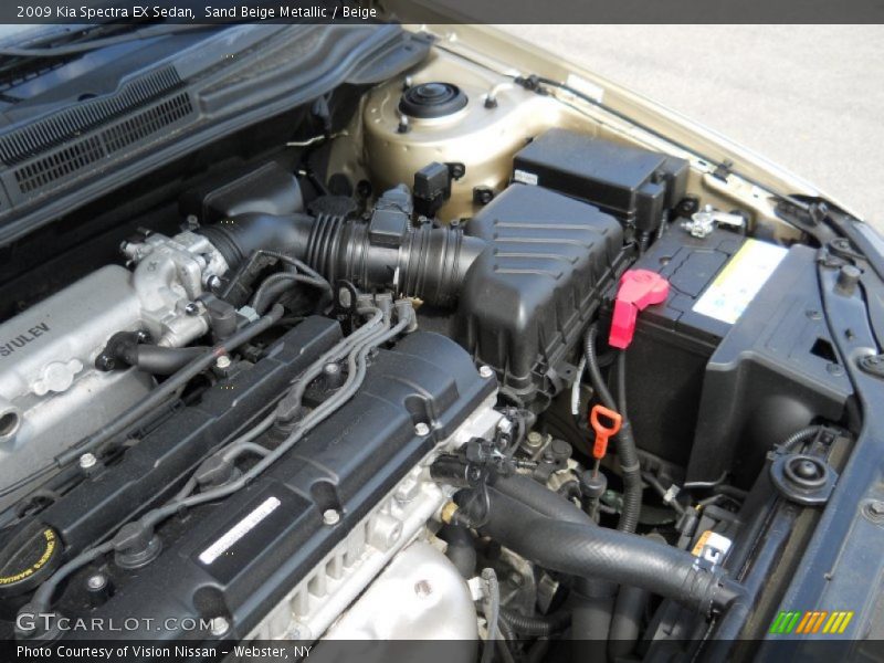 Sand Beige Metallic / Beige 2009 Kia Spectra EX Sedan