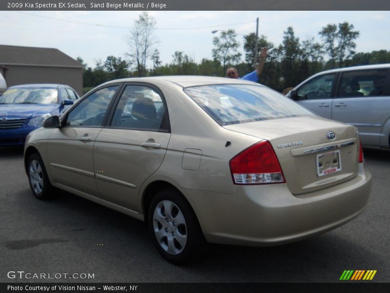 Sand Beige Metallic / Beige 2009 Kia Spectra EX Sedan