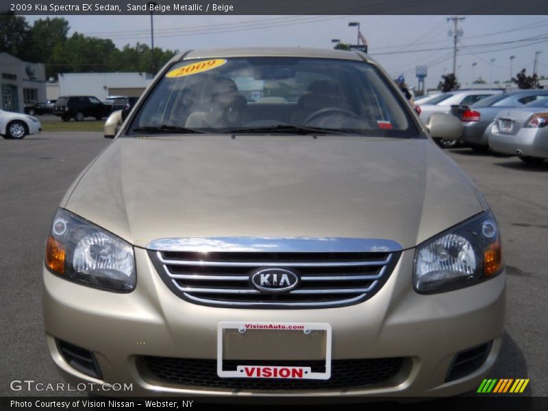 Sand Beige Metallic / Beige 2009 Kia Spectra EX Sedan