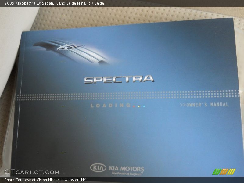Sand Beige Metallic / Beige 2009 Kia Spectra EX Sedan