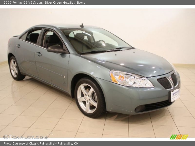 Silver Green Metallic / Ebony 2009 Pontiac G6 V6 Sedan