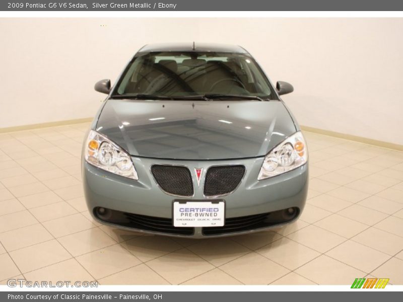 Silver Green Metallic / Ebony 2009 Pontiac G6 V6 Sedan