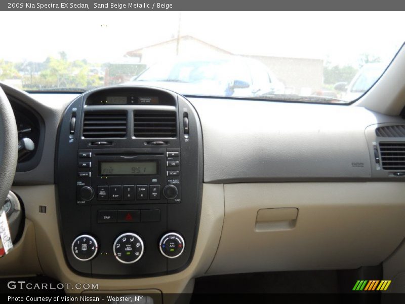 Sand Beige Metallic / Beige 2009 Kia Spectra EX Sedan