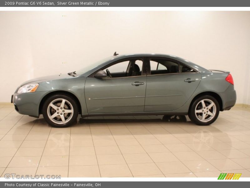 Silver Green Metallic / Ebony 2009 Pontiac G6 V6 Sedan