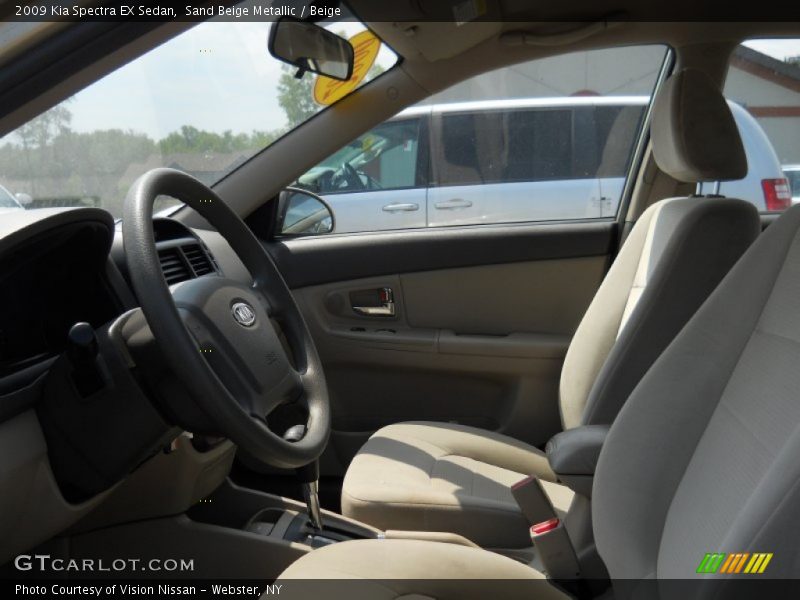 Sand Beige Metallic / Beige 2009 Kia Spectra EX Sedan