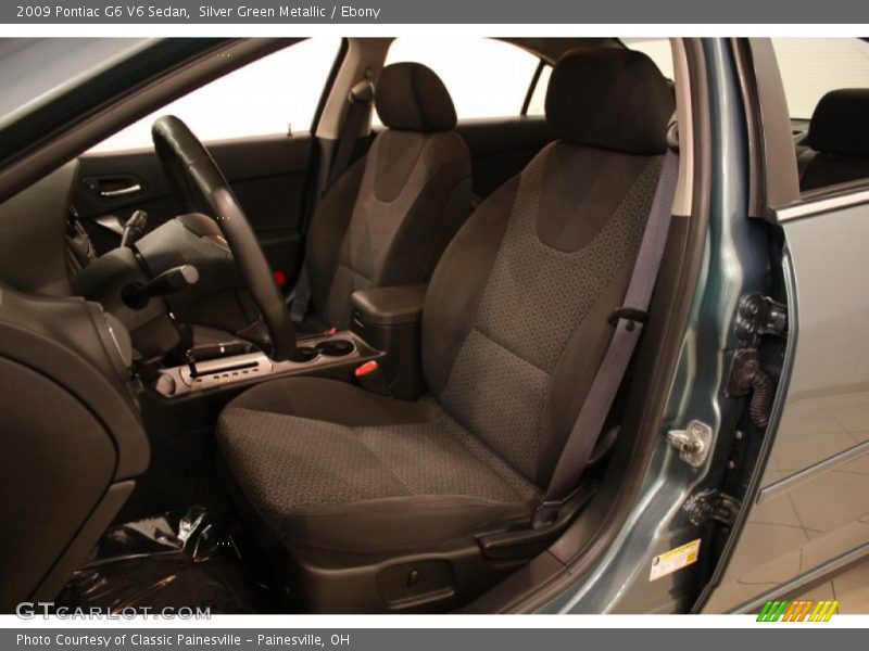 Silver Green Metallic / Ebony 2009 Pontiac G6 V6 Sedan