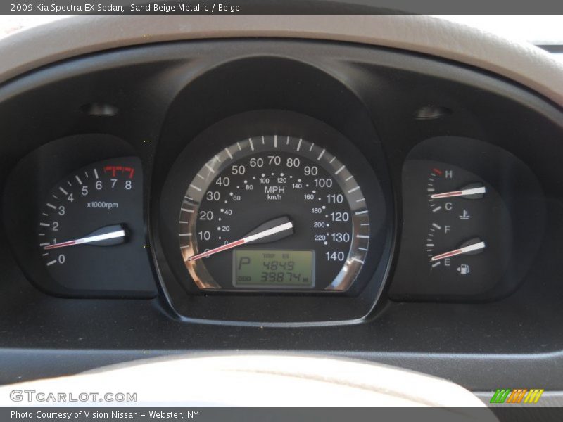 Sand Beige Metallic / Beige 2009 Kia Spectra EX Sedan