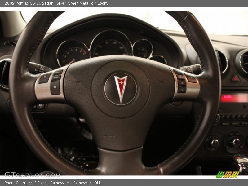 Silver Green Metallic / Ebony 2009 Pontiac G6 V6 Sedan