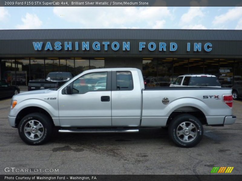 Brilliant Silver Metallic / Stone/Medium Stone 2009 Ford F150 STX SuperCab 4x4