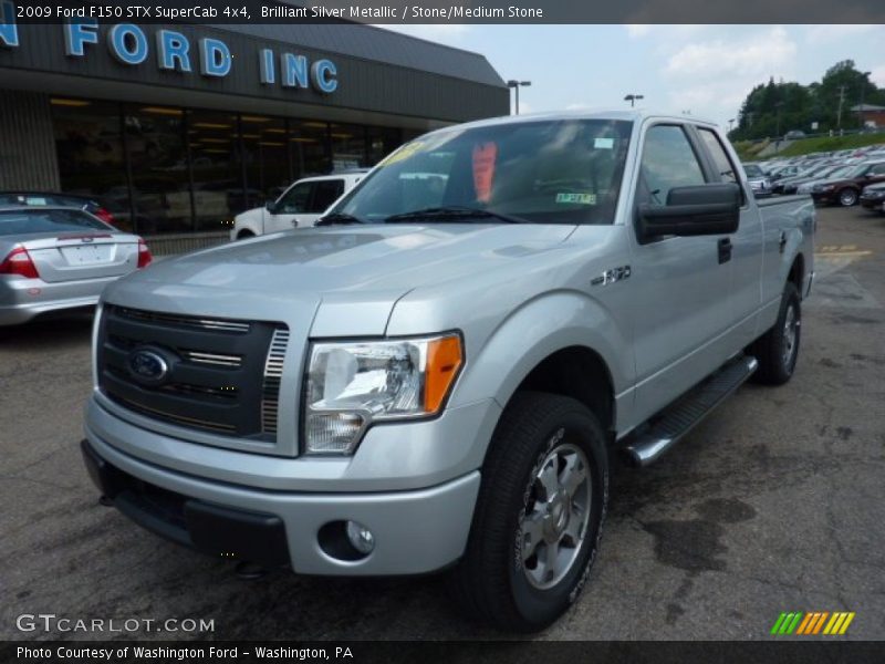 Brilliant Silver Metallic / Stone/Medium Stone 2009 Ford F150 STX SuperCab 4x4