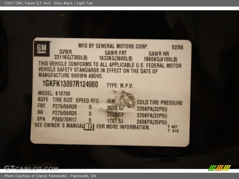 Onyx Black / Light Tan 2007 GMC Yukon SLT 4x4