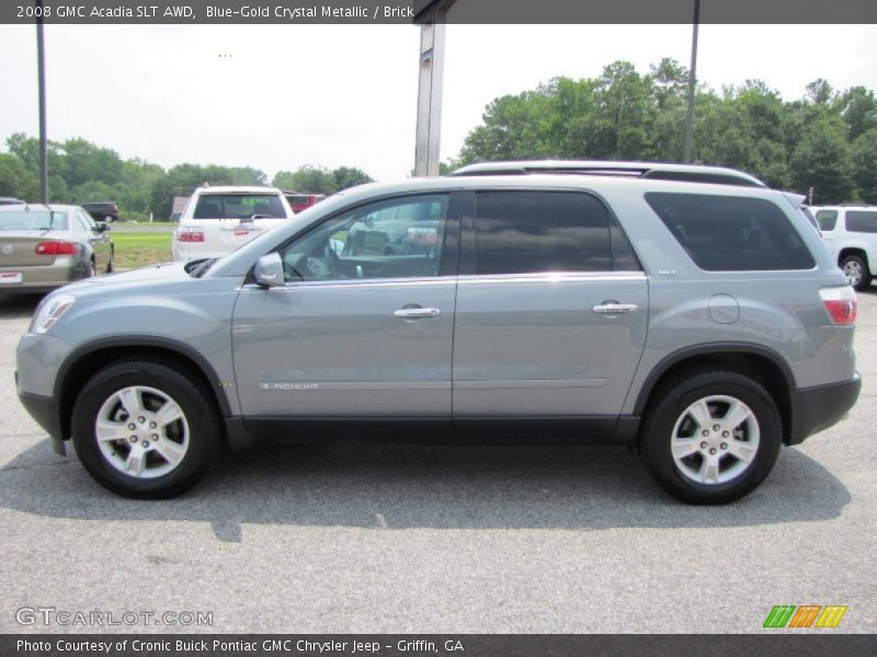 Blue-Gold Crystal Metallic / Brick 2008 GMC Acadia SLT AWD