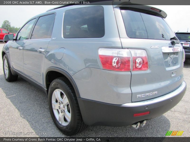 Blue-Gold Crystal Metallic / Brick 2008 GMC Acadia SLT AWD