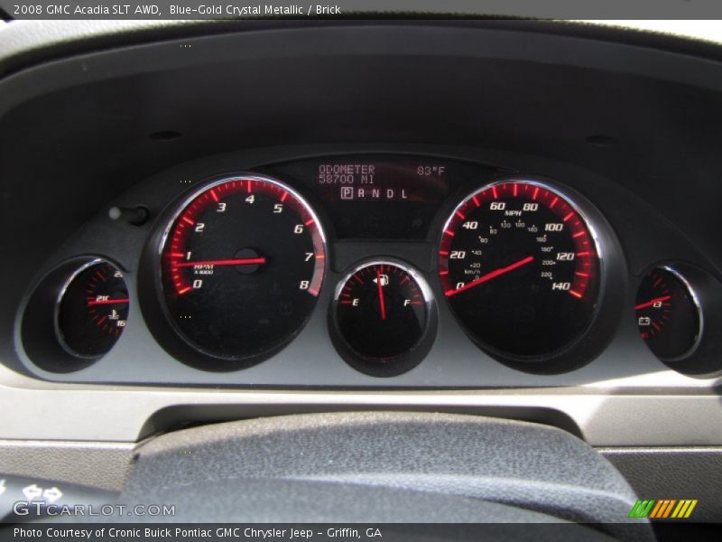 Blue-Gold Crystal Metallic / Brick 2008 GMC Acadia SLT AWD