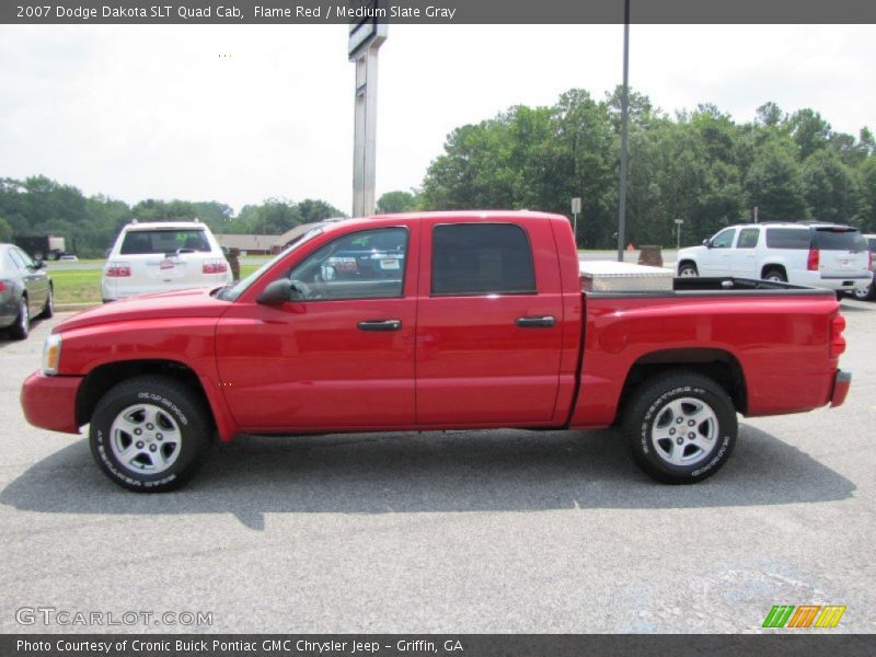 Flame Red / Medium Slate Gray 2007 Dodge Dakota SLT Quad Cab