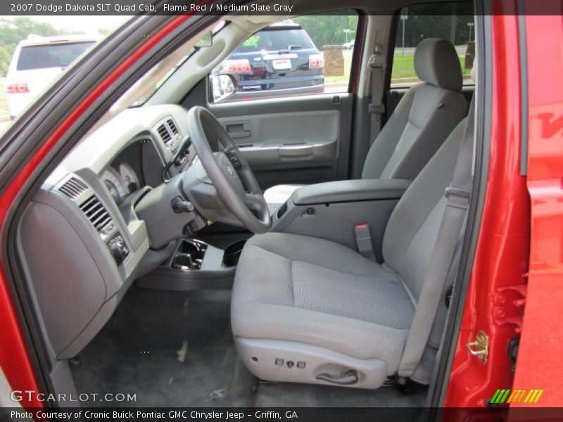 Flame Red / Medium Slate Gray 2007 Dodge Dakota SLT Quad Cab