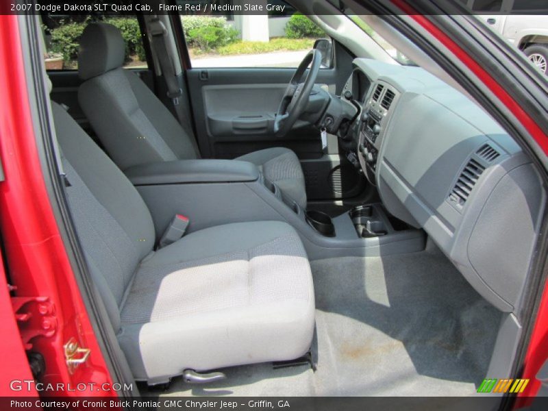 Flame Red / Medium Slate Gray 2007 Dodge Dakota SLT Quad Cab