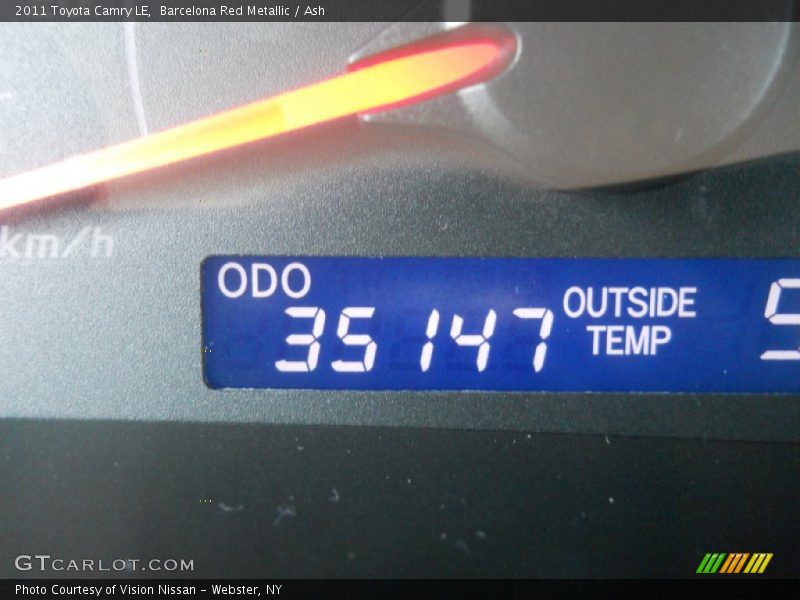 Barcelona Red Metallic / Ash 2011 Toyota Camry LE