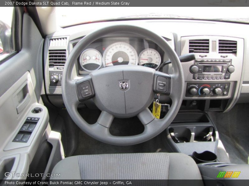Flame Red / Medium Slate Gray 2007 Dodge Dakota SLT Quad Cab