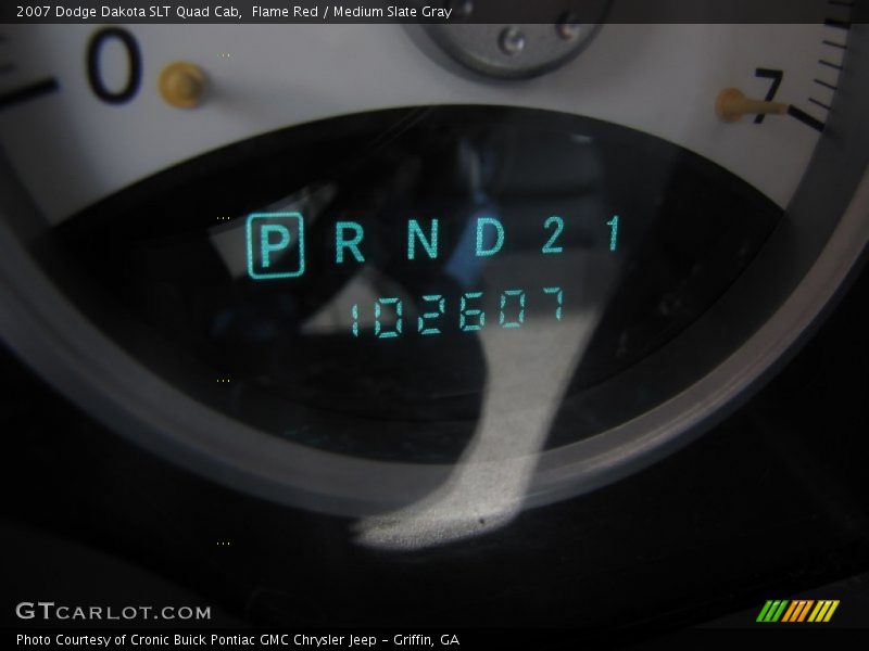 Flame Red / Medium Slate Gray 2007 Dodge Dakota SLT Quad Cab