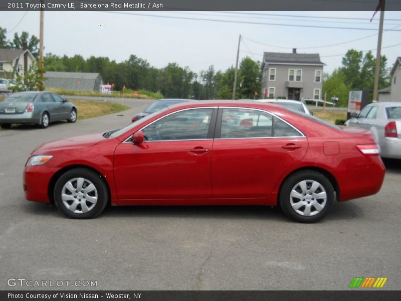 Barcelona Red Metallic / Ash 2011 Toyota Camry LE