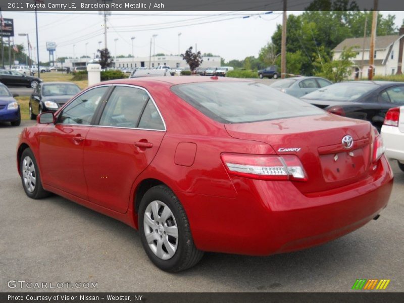Barcelona Red Metallic / Ash 2011 Toyota Camry LE
