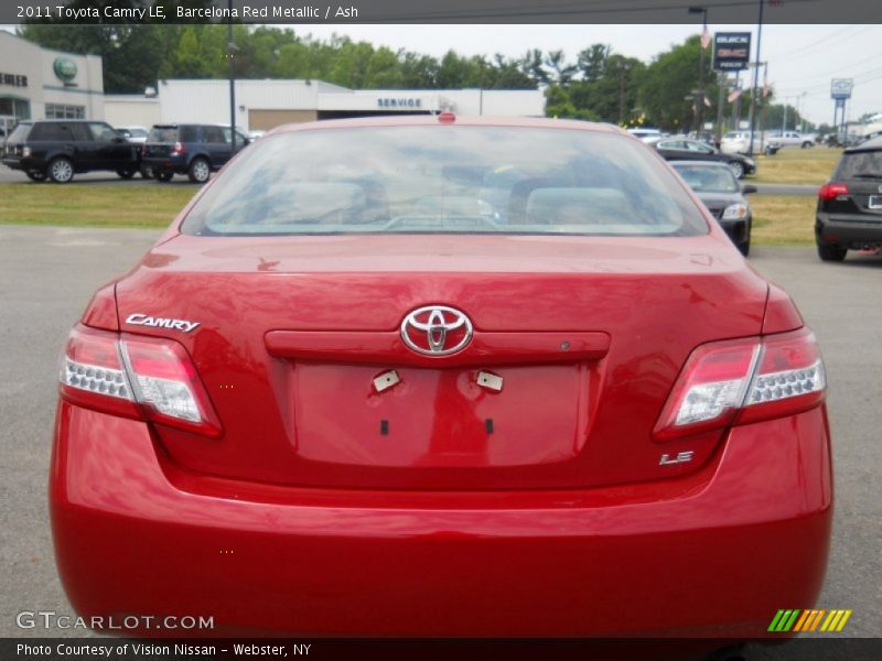 Barcelona Red Metallic / Ash 2011 Toyota Camry LE