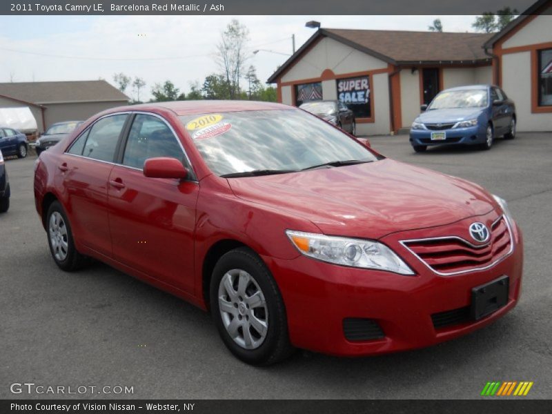 Barcelona Red Metallic / Ash 2011 Toyota Camry LE