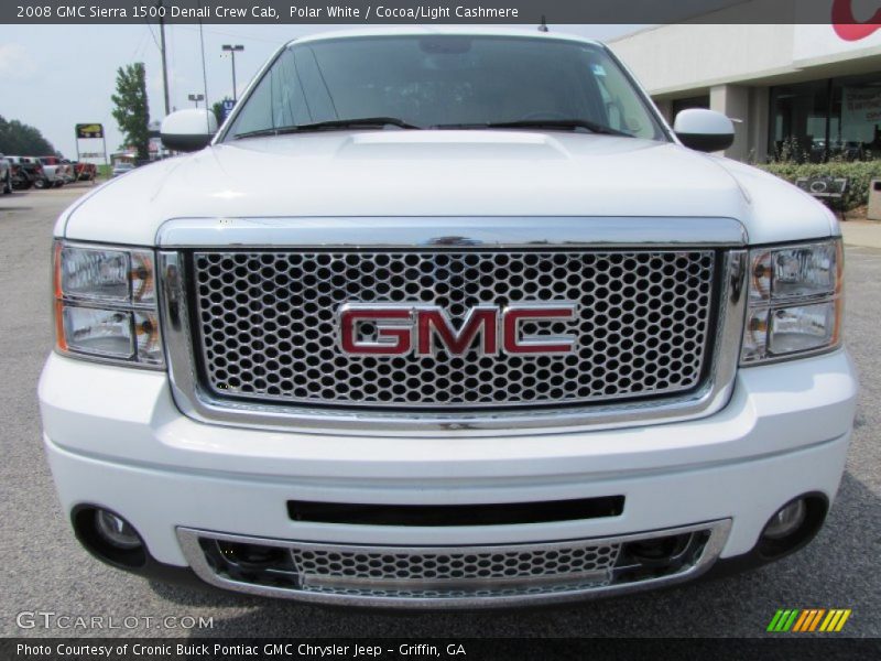 Polar White / Cocoa/Light Cashmere 2008 GMC Sierra 1500 Denali Crew Cab