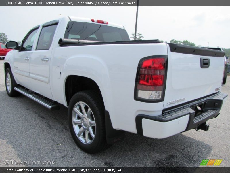 Polar White / Cocoa/Light Cashmere 2008 GMC Sierra 1500 Denali Crew Cab