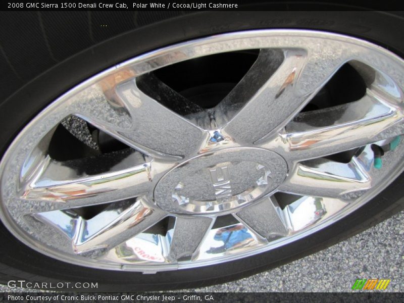 Polar White / Cocoa/Light Cashmere 2008 GMC Sierra 1500 Denali Crew Cab