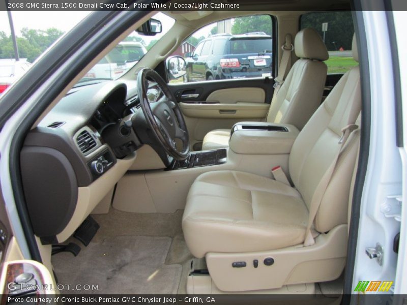 Polar White / Cocoa/Light Cashmere 2008 GMC Sierra 1500 Denali Crew Cab