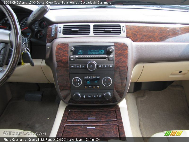 Polar White / Cocoa/Light Cashmere 2008 GMC Sierra 1500 Denali Crew Cab