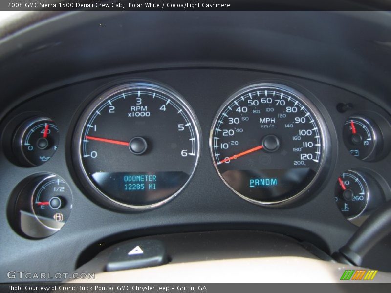 Polar White / Cocoa/Light Cashmere 2008 GMC Sierra 1500 Denali Crew Cab