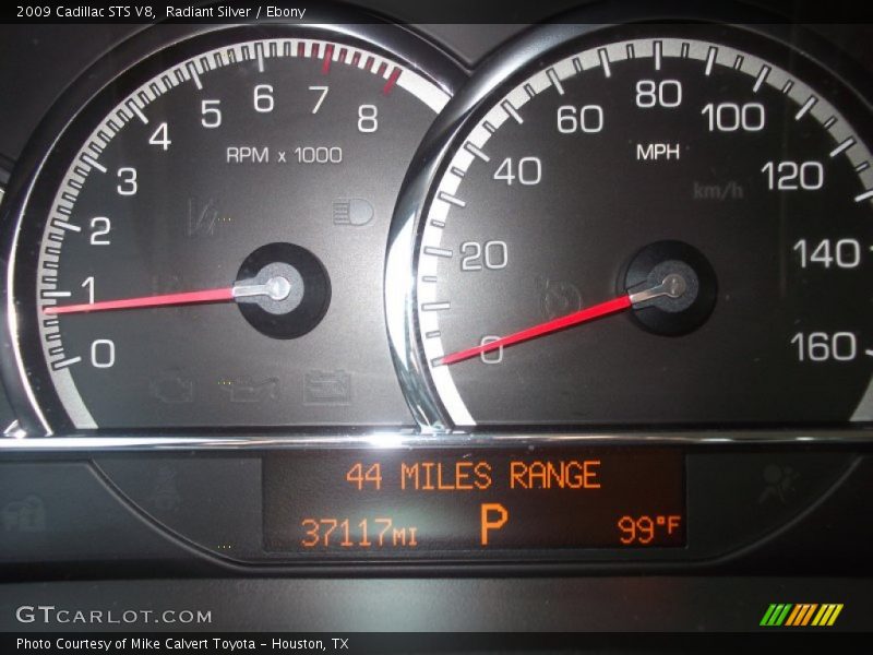Radiant Silver / Ebony 2009 Cadillac STS V8