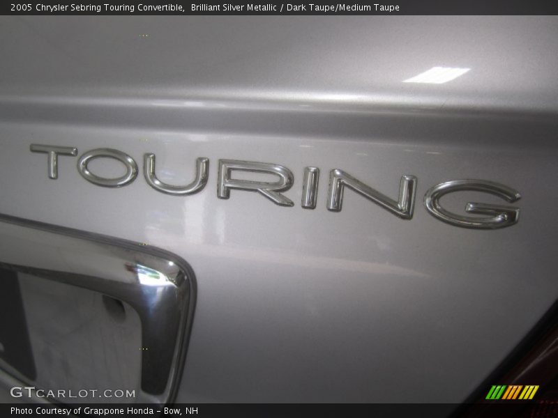 Brilliant Silver Metallic / Dark Taupe/Medium Taupe 2005 Chrysler Sebring Touring Convertible