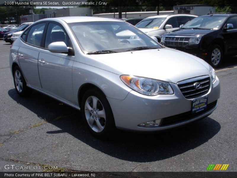 QuickSilver Metallic / Gray 2008 Hyundai Elantra SE Sedan