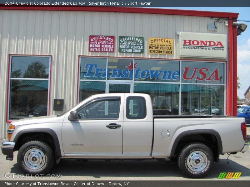 Silver Birch Metallic / Sport Pewter 2004 Chevrolet Colorado Extended Cab 4x4