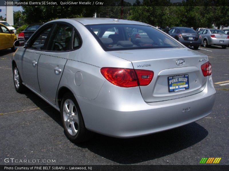 QuickSilver Metallic / Gray 2008 Hyundai Elantra SE Sedan