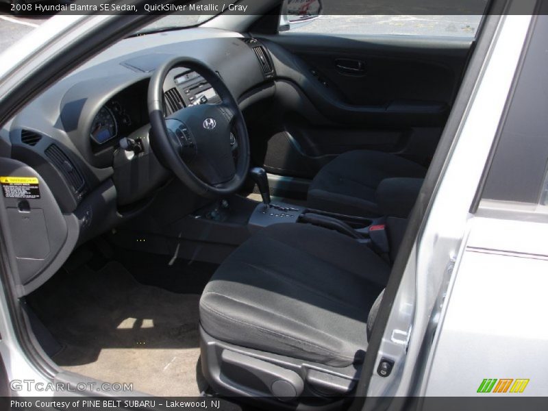 QuickSilver Metallic / Gray 2008 Hyundai Elantra SE Sedan