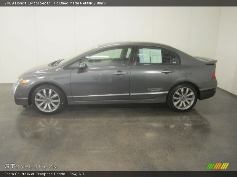 Polished Metal Metallic / Black 2009 Honda Civic Si Sedan