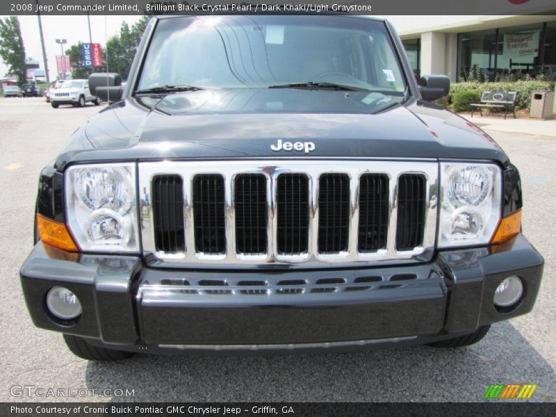 Brilliant Black Crystal Pearl / Dark Khaki/Light Graystone 2008 Jeep Commander Limited