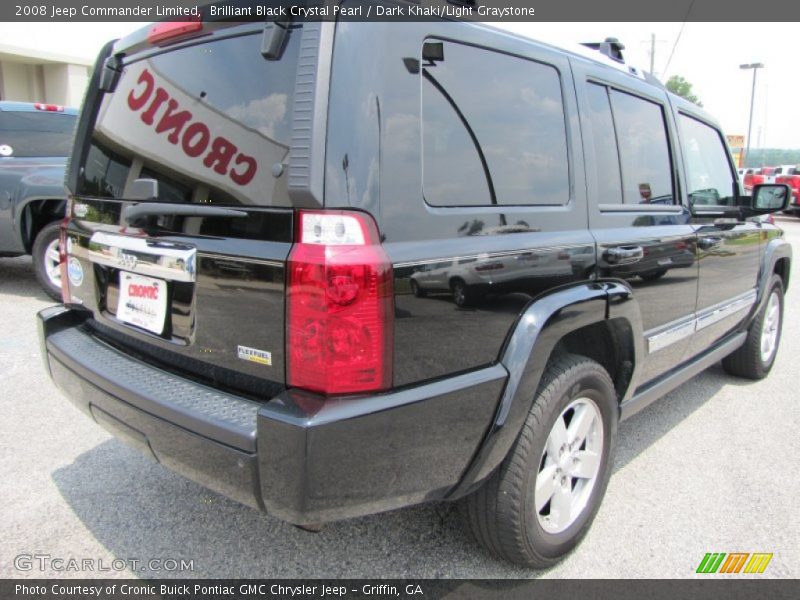 Brilliant Black Crystal Pearl / Dark Khaki/Light Graystone 2008 Jeep Commander Limited
