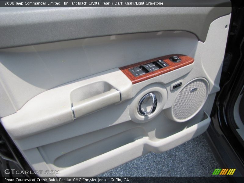 Brilliant Black Crystal Pearl / Dark Khaki/Light Graystone 2008 Jeep Commander Limited