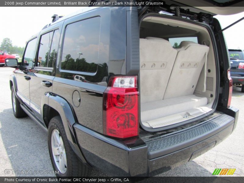 Brilliant Black Crystal Pearl / Dark Khaki/Light Graystone 2008 Jeep Commander Limited