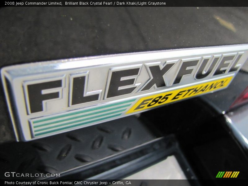 Brilliant Black Crystal Pearl / Dark Khaki/Light Graystone 2008 Jeep Commander Limited