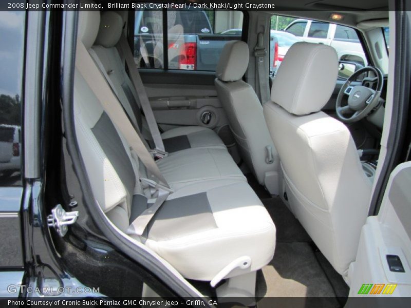Brilliant Black Crystal Pearl / Dark Khaki/Light Graystone 2008 Jeep Commander Limited