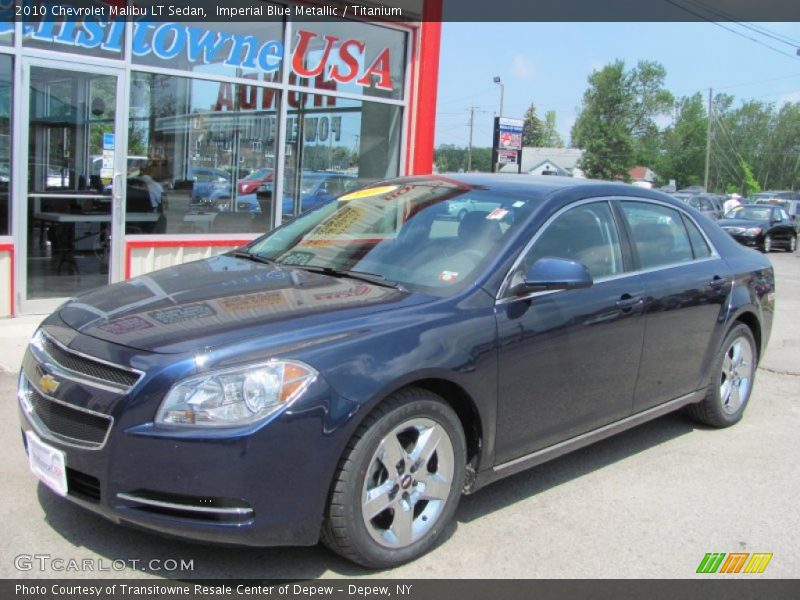 Imperial Blue Metallic / Titanium 2010 Chevrolet Malibu LT Sedan