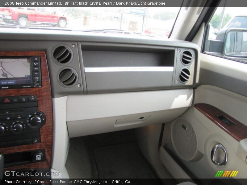 Brilliant Black Crystal Pearl / Dark Khaki/Light Graystone 2008 Jeep Commander Limited