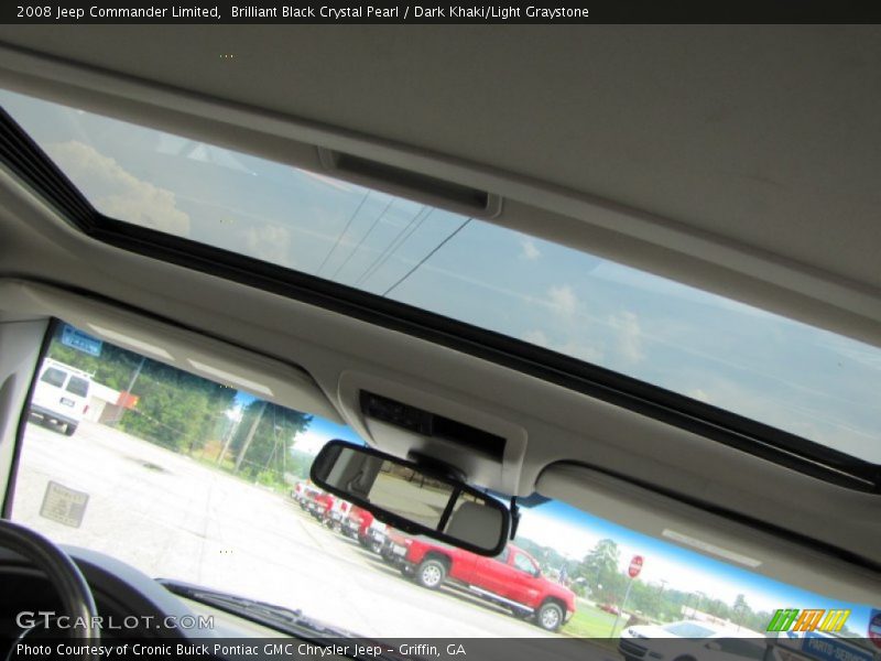 Brilliant Black Crystal Pearl / Dark Khaki/Light Graystone 2008 Jeep Commander Limited